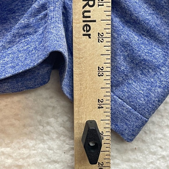 Athleta Shirt Womens Small Blue Fast Track Half Zip Ruched Pullover Workout Gym - Picture 10 of 11